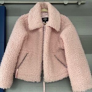UGG Pink Sherpa Women’s Jacket, Worn Once, Size Medium